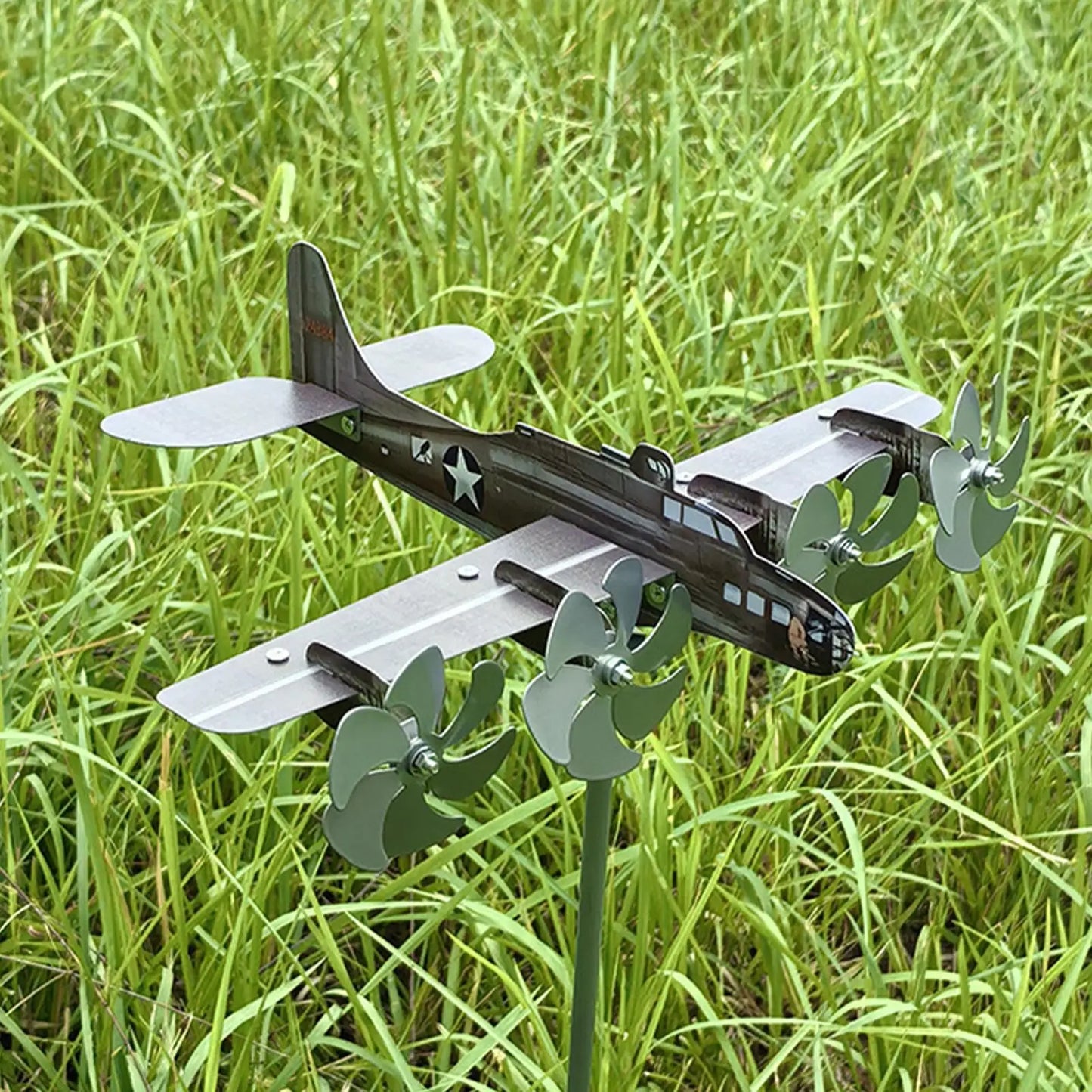 Airplane Wind Spinners Outdoor Garden Aircraft Weathervane Decor Patio Airplane Windmill For Aviator Aviation Lover Veterans Peaceful Pleasures Health and Wellness