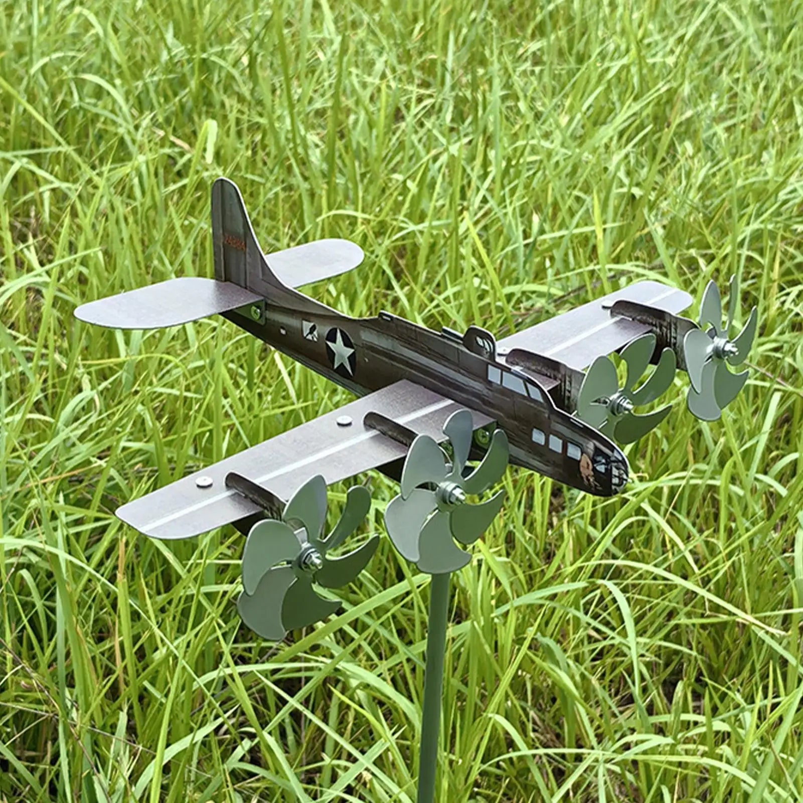 Airplane Wind Spinners Outdoor Garden Aircraft Weathervane Decor Patio Airplane Windmill For Aviator Aviation Lover Veterans Peaceful Pleasures Health and Wellness