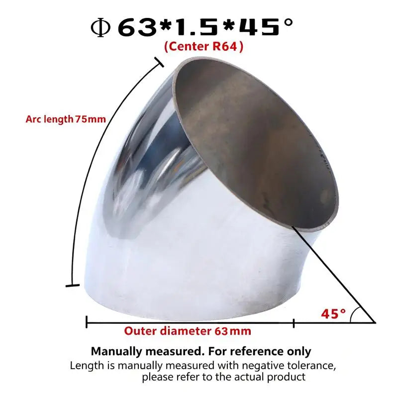 304 SS Sanitary 45° Butt Weld Elbow | Food Grade 16–80mm OD