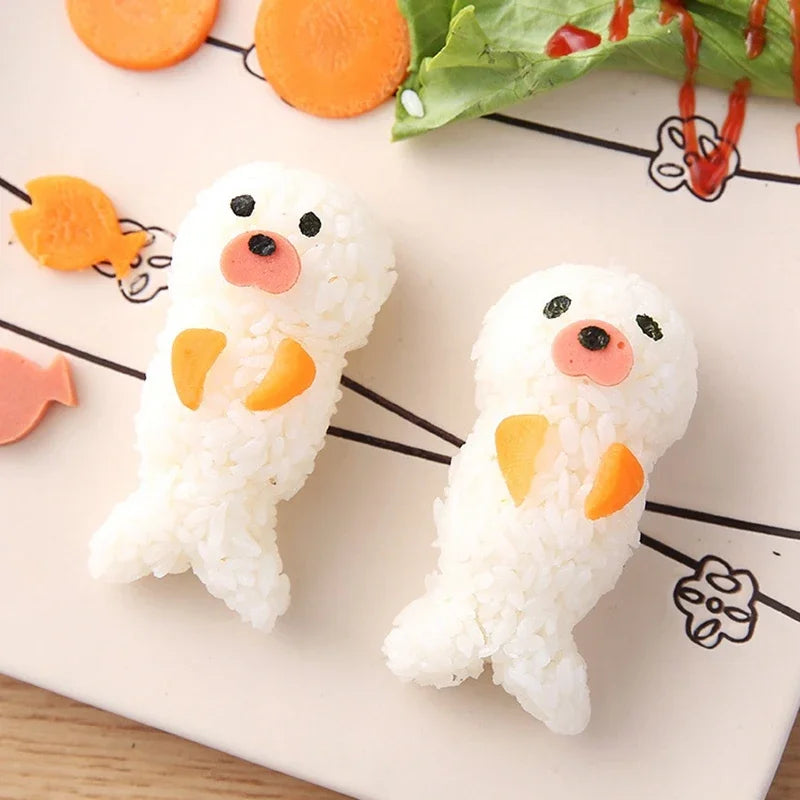 DIY Seal Style Rice Vegetable Roll Mold Commercial Sushi Mold Rice Bento Cutes Seal Shaped Rice Ball Mold Practical Baking Tools Peaceful Pleasures Health and Wellness