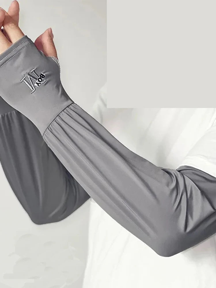 Men's UV Protection Ice Arm Sleeves | Cycling & Outdoor UV Arm Sleeves Peaceful Pleasures Health and Wellness 1Pairs 3