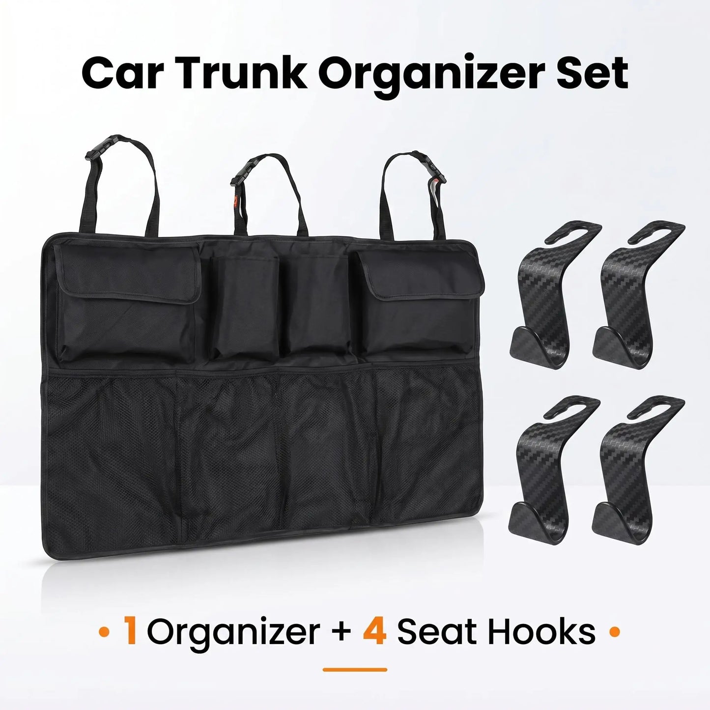 Car Trunk & Backseat Hanging Organizer – SUV Truck Van Storage