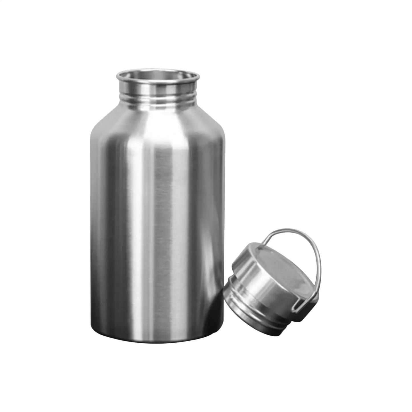 2L Large Capacity Stainless Steel Water Bottle With Handle Wide Mouth Travel Cup for Outdoor Sports Hiking Fishing Summer Drink Peaceful Pleasures Health and Wellness