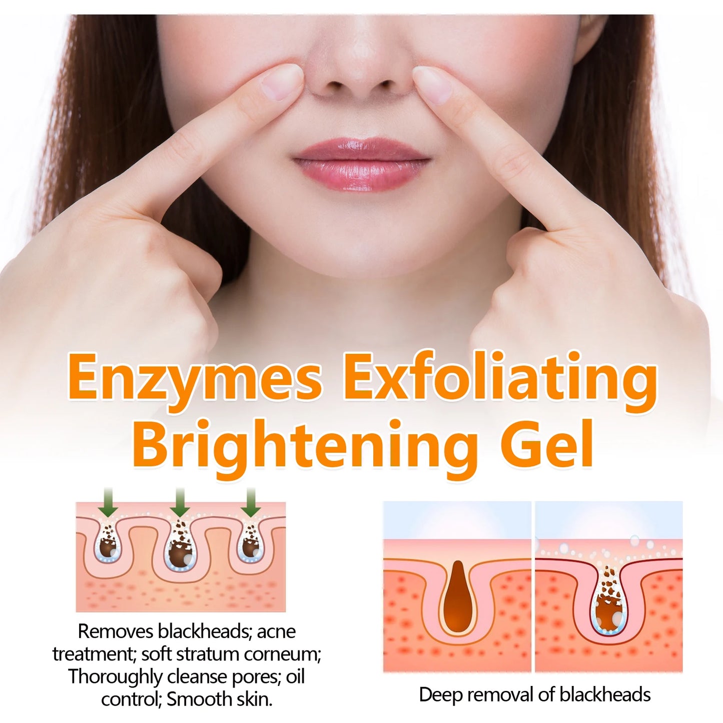 Orange Enzyme Exfoliating Gel – Salicylic Acid & Pore Cleanser