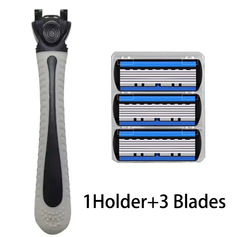 6-Layer Double Edge Safety Razor – Stainless Steel Manual Shaver