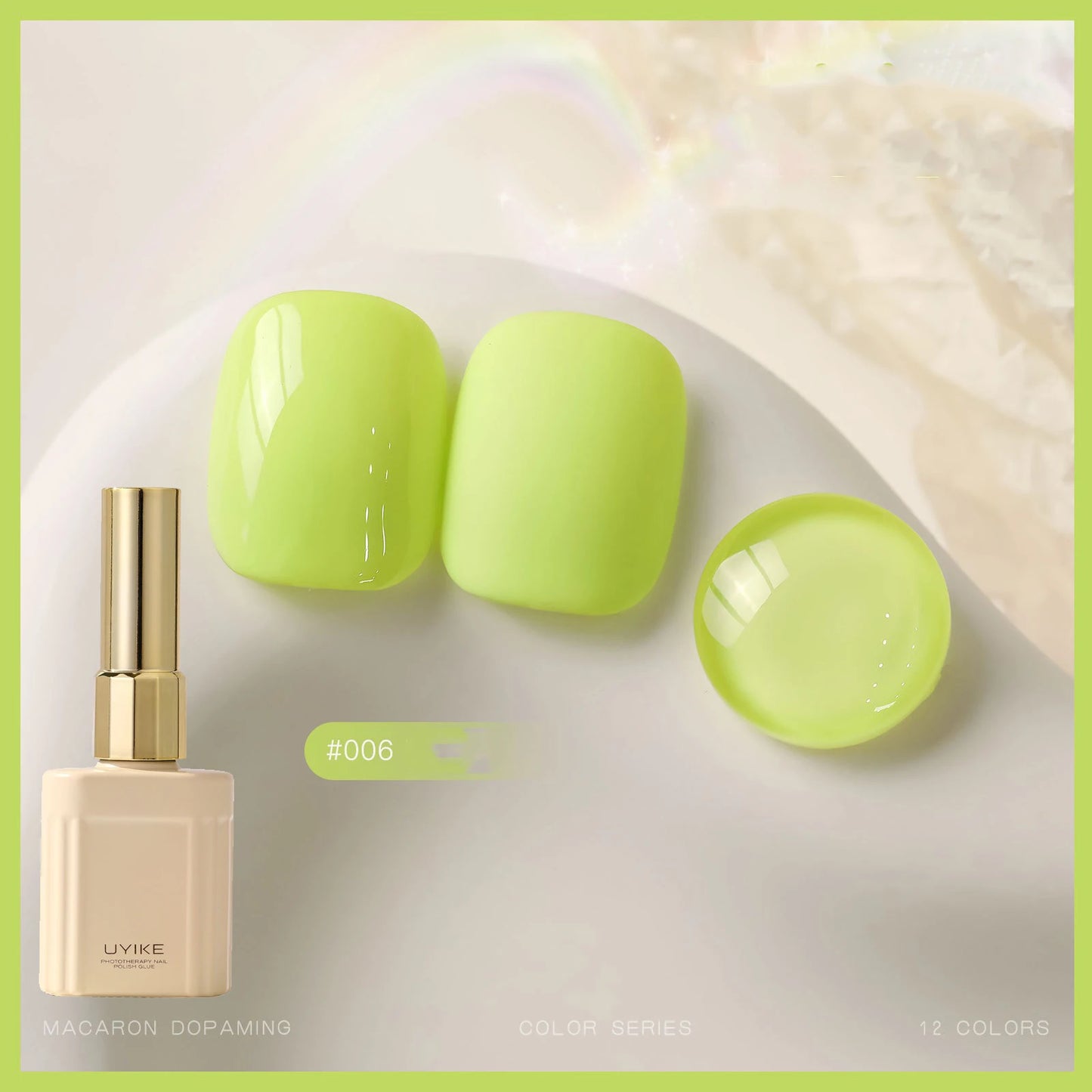 12-Color Macaron Gel Nail Polish Set – Pastel Jelly UV LED 15ml