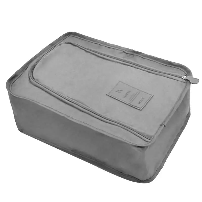 Portable Shoe Bags Travel Holds Multifunction Folding Storage Handbag High Capacity Mini Solid Color Shoe Pouch Organizer Peaceful Pleasures Health and Wellness 3pcs gray
