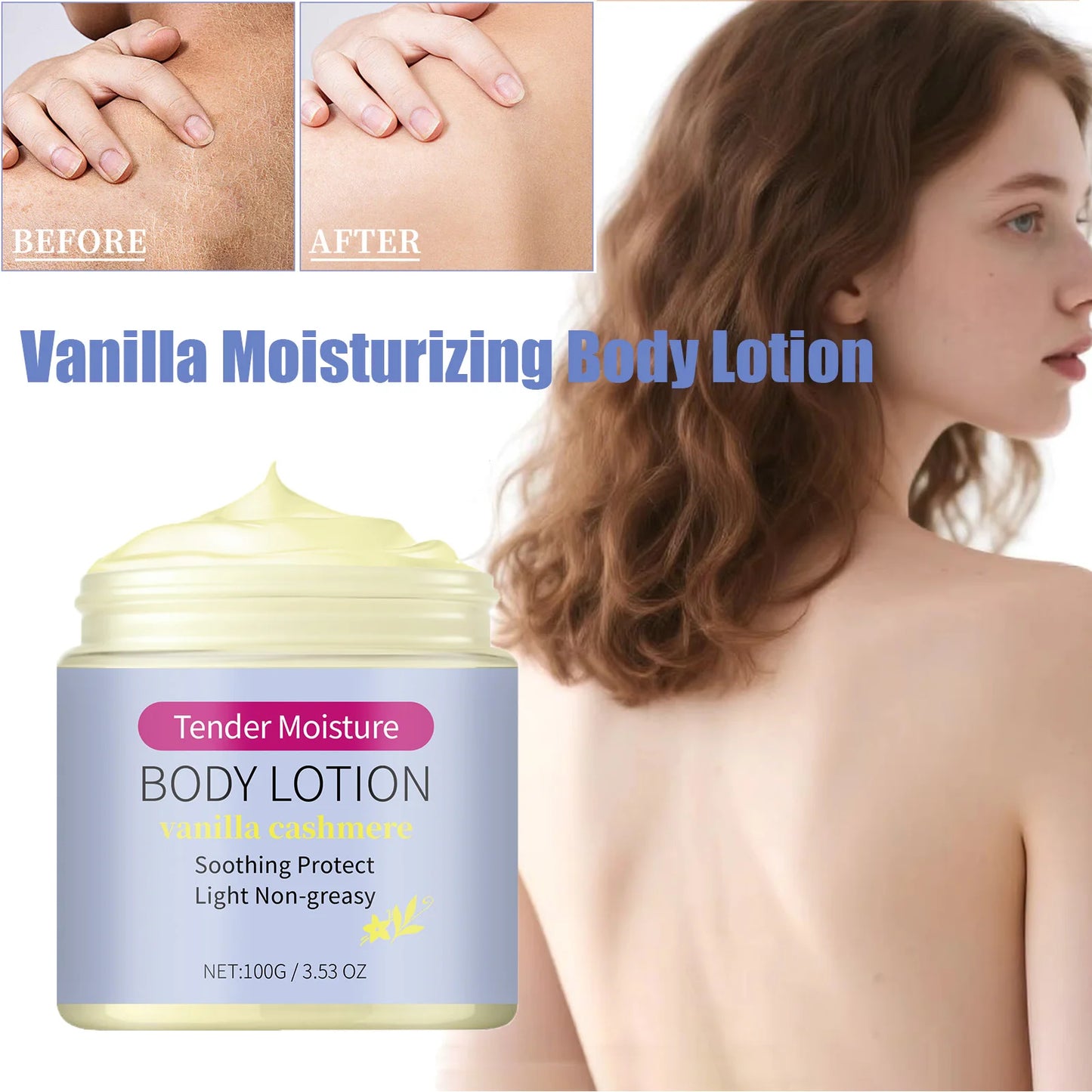 Vanilla Cashmere Body Lotion – 24H Hydration, Dry Skin