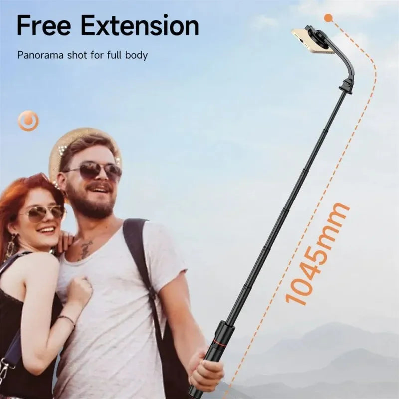 For Magsafe Tripod Magnetic Selfie Stick Portable Extendable Handle Tripod Monopod With Bluetooth Remote For iPhone 17 Android Peaceful Pleasures Health and Wellness