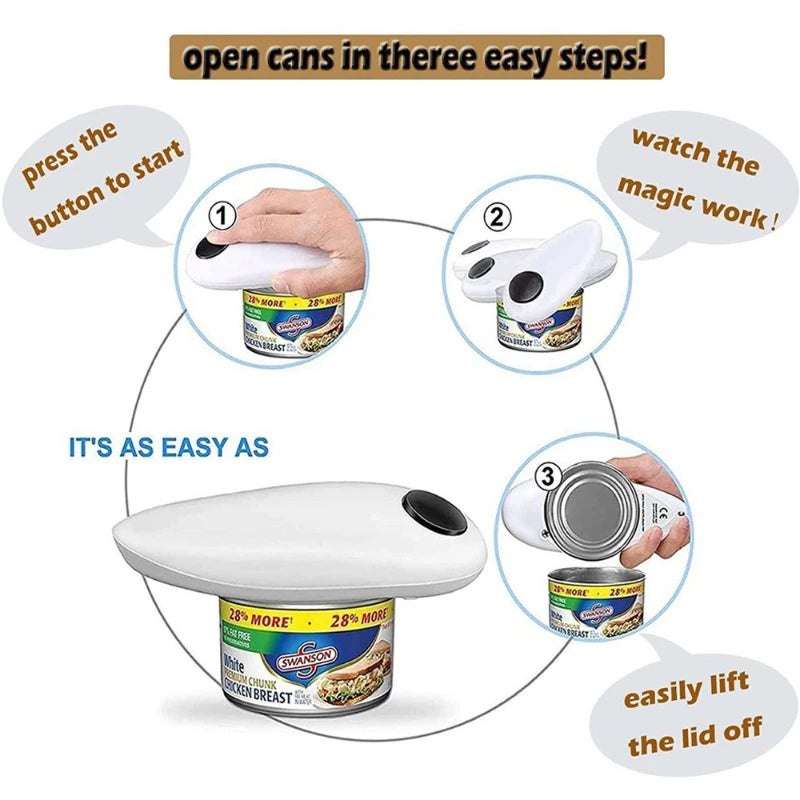 Electric Can Opener & Bottle Opener Set | Stainless Steel Electric Can Opener Peaceful Pleasures Health and Wellness
