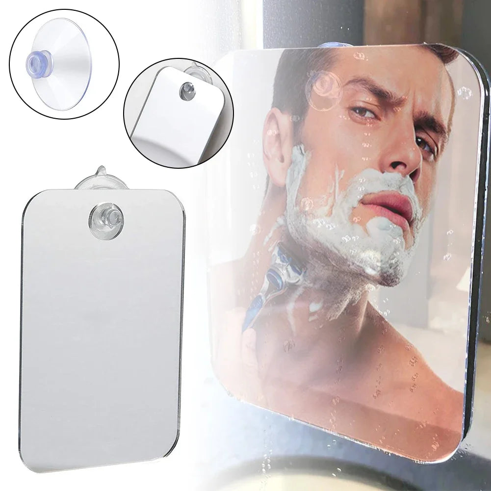 Acrylic Fog-Free Shower Mirror | Handheld Travel & Wall Mount