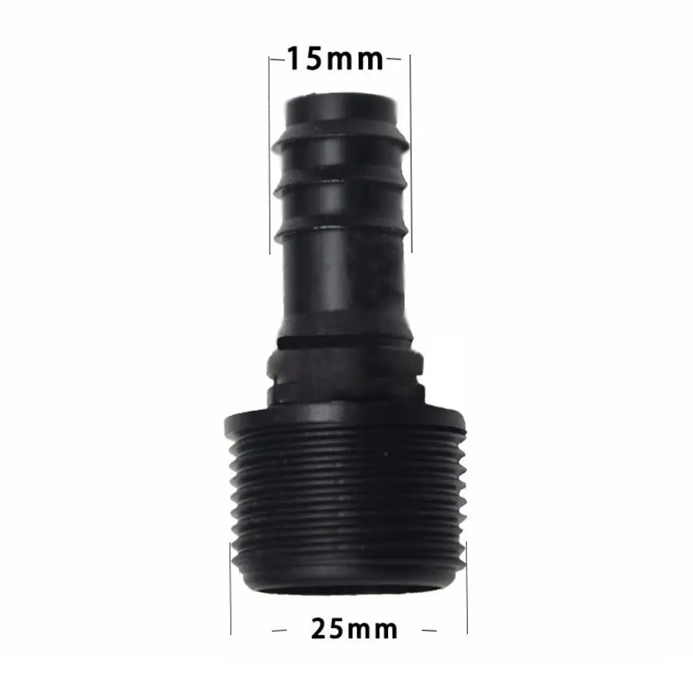 Practical Female Male Thread Garden Hose Barb Connector 16mm 20mm 25mm PE Screw Joint Irrigation Pipe Fitting Peaceful Pleasures Health and Wellness 16mmto3-4male thread