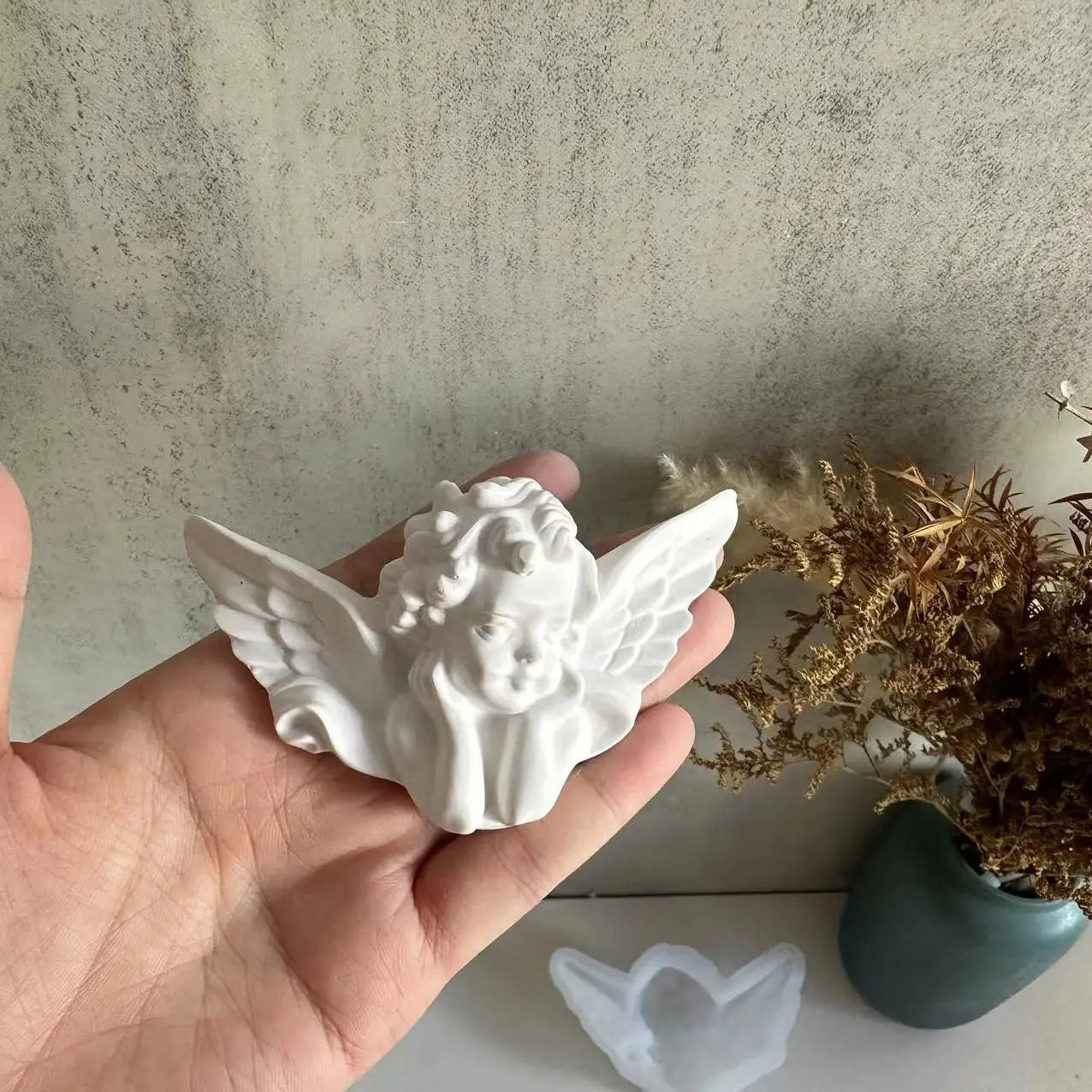 3D Angel Wings Silicone Mold – DIY Plaster, Resin & Cement Craft