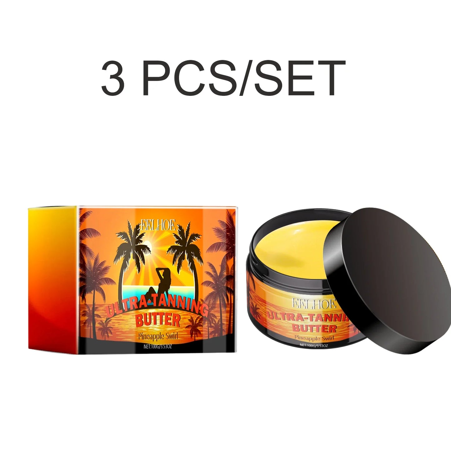 Eelhoe Tanning Body Butter – Coconut Oil Glow Moisturizer 100g