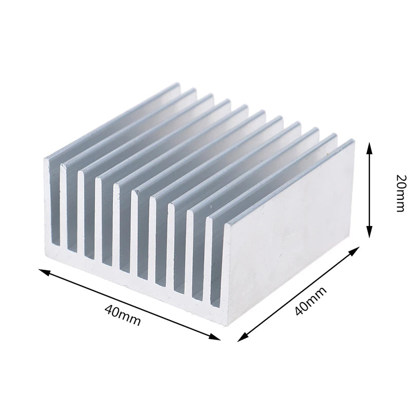40×40×20mm/100×40×8mm/100×40×20m/100×100×18mm Extruded Aluminum Heatsink For High Power LED IC Chip Cooler Radiator Heat Sink Peaceful Pleasures Health and Wellness 40x40x20mm
