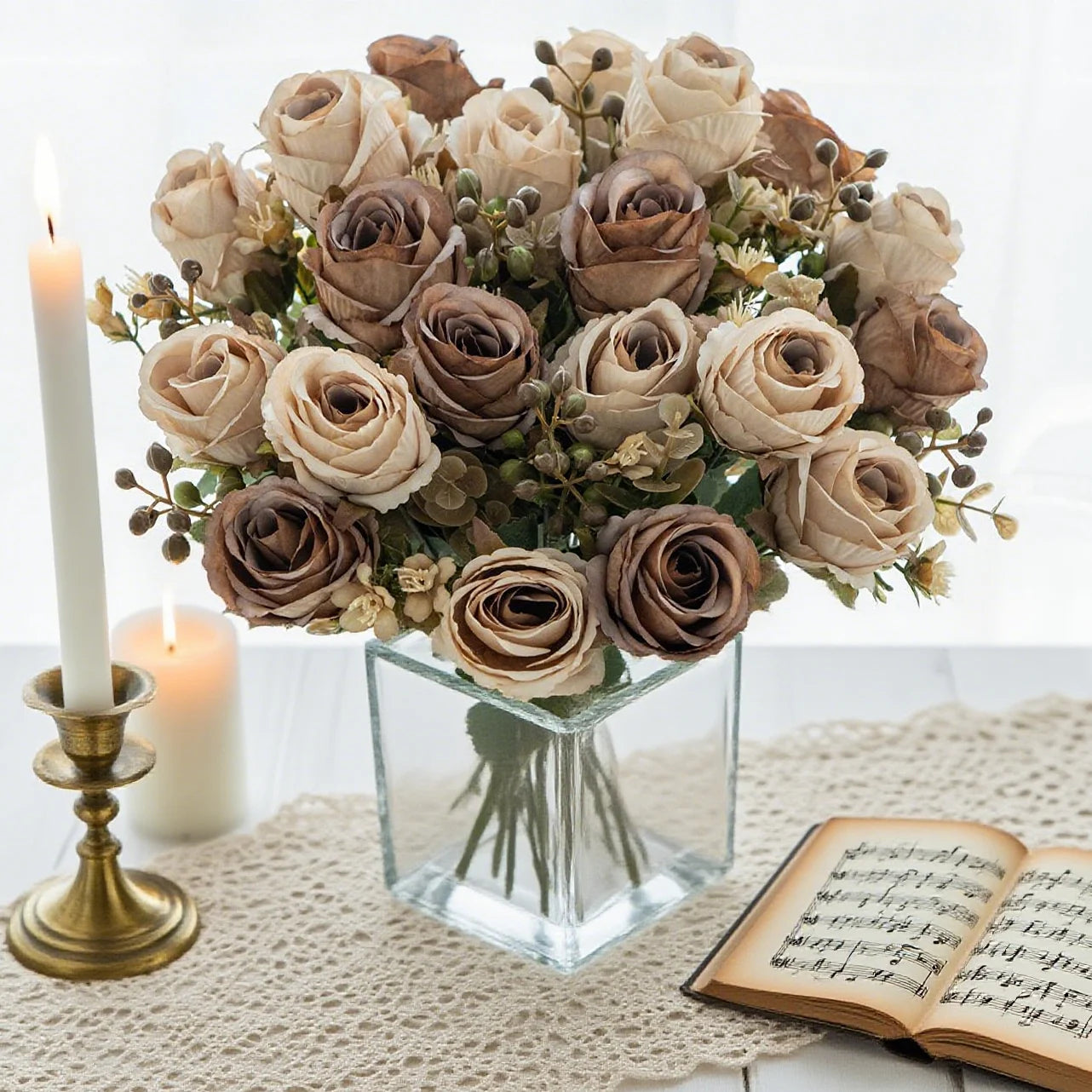 Artificial Silk Rose Bouquet – Wedding & Home Decor