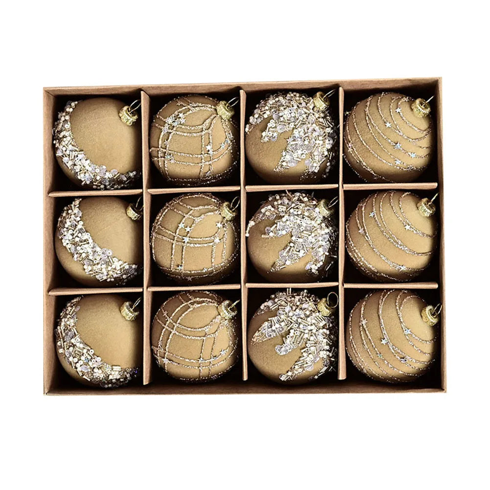Christmas Ball Ornaments Set of 12 – Tree & Wreath Decor