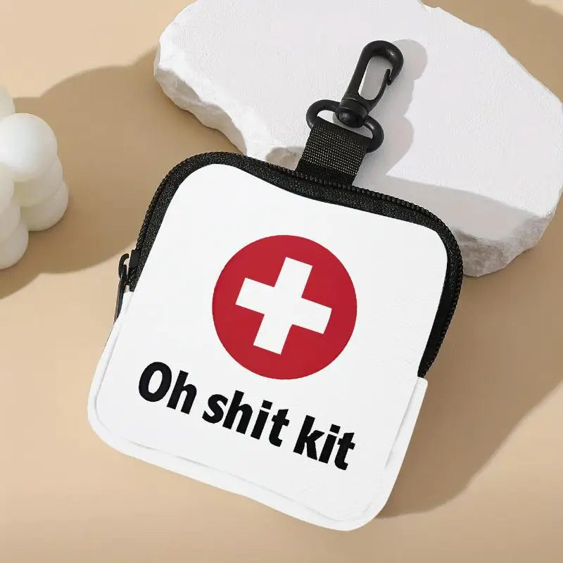 Highland Cattle Print Coin Purse | Waterproof Vegan Leather Zip Bag