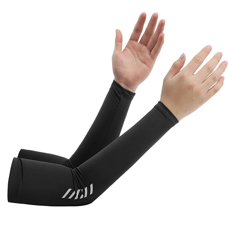 Sunscreen Ice Sleeves for Men - UV Protection Arm Covers Peaceful Pleasures Health and Wellness black XL