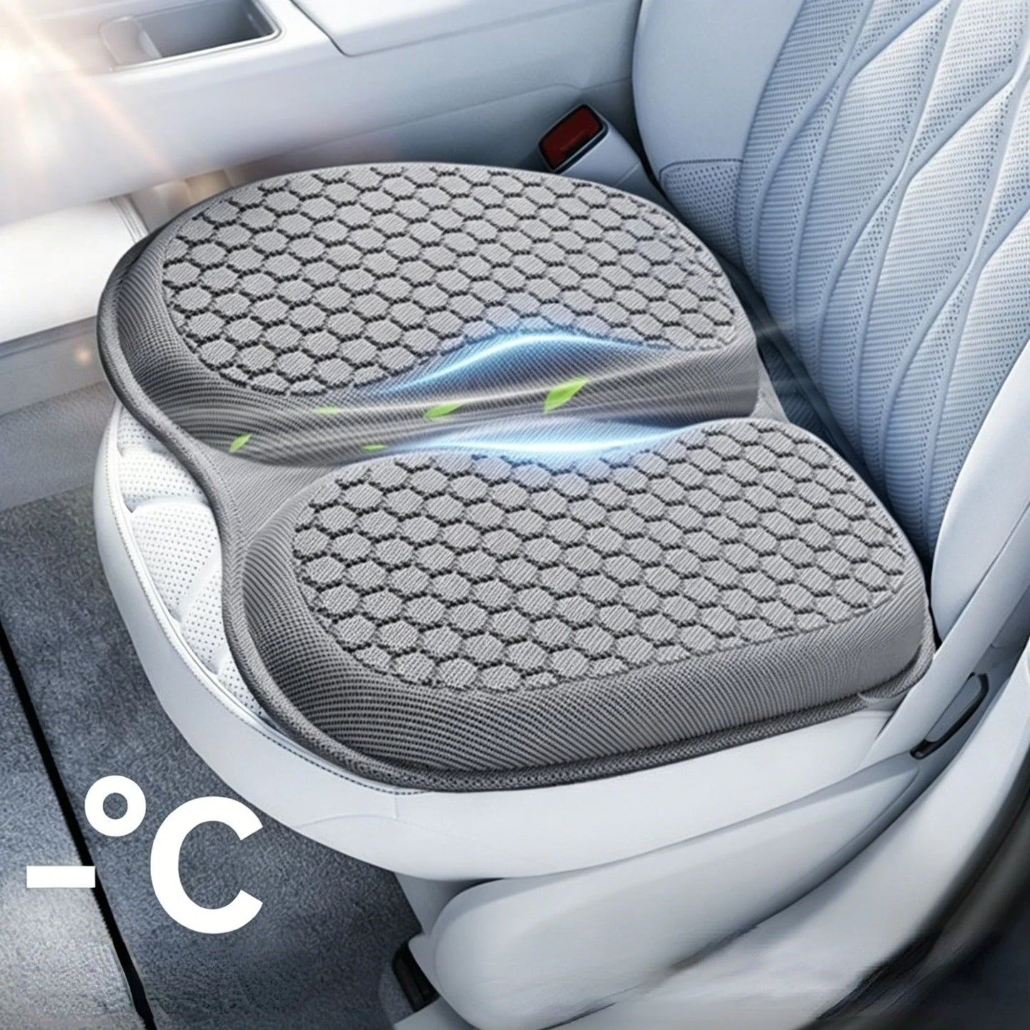 Cooling Gel Seat Cushion – Ergonomic Honeycomb Car & Office Pad Gel Seat Cushion Oasis Select