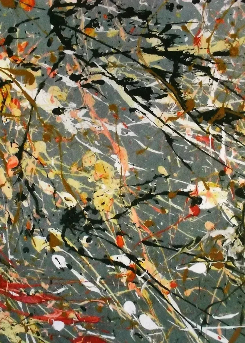 Jackson Pollock Abstract Oil Paintings on Canvas Famous Art Prints for Living Room Wall Decor Modern Art Posters Peaceful Pleasures Health and Wellness P10 30x40cm