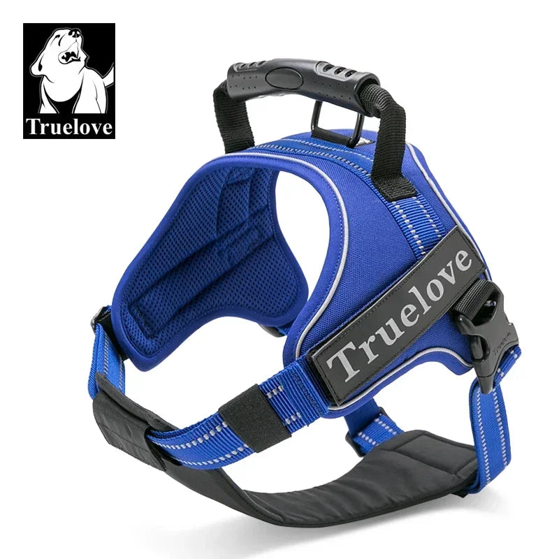 Truelove Dog Harness No-Pull Reflective Stitching Night Visibility Outdoor Adventure Big Dog Harness Match Puppy Vest TLH5753 Peaceful Pleasures Health and Wellness Royal blue XS China Mainland