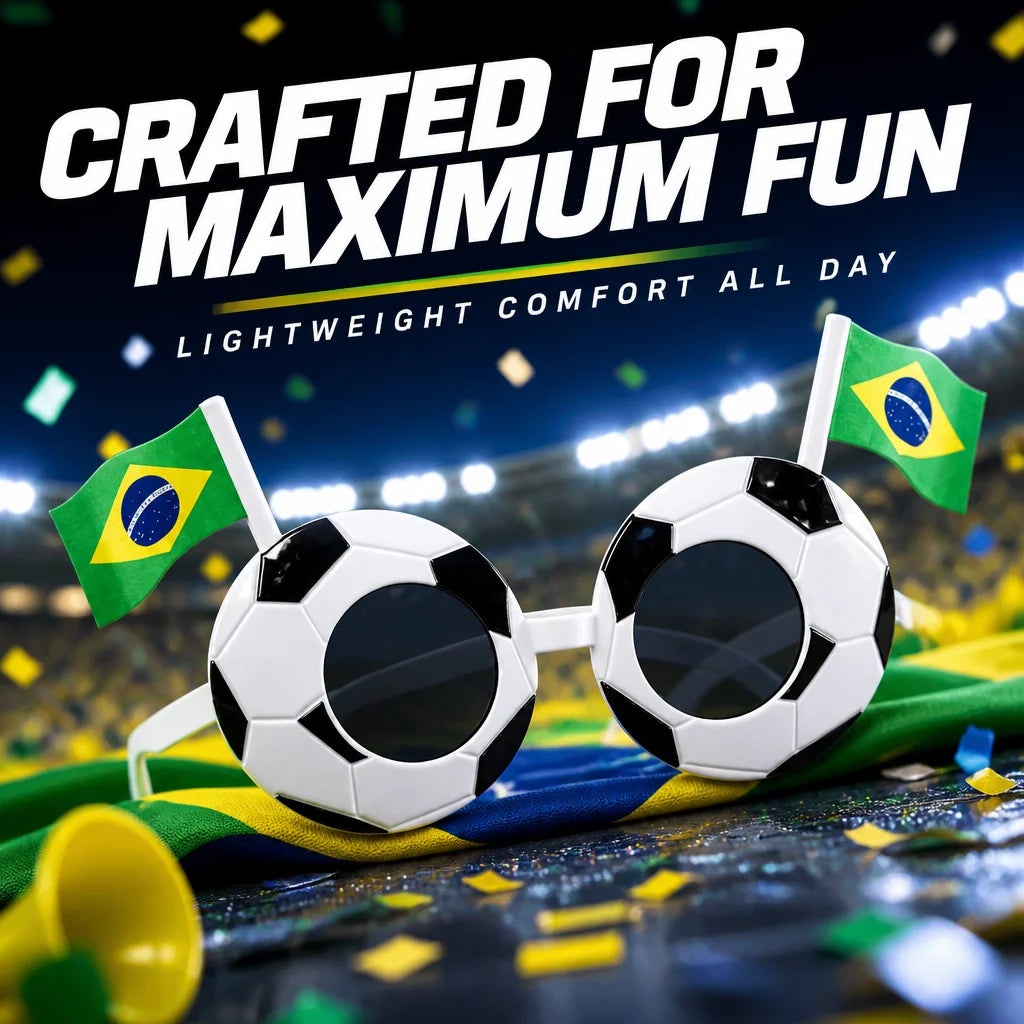 National Flag Soccer Sunglasses | 2026 Football Fan Party Gift Novelty Fan Sunglasses Peaceful Pleasures Health and Wellness