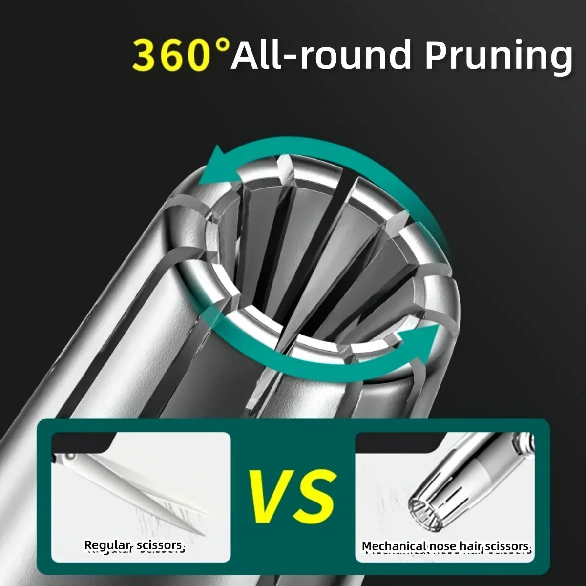 Manual Nose & Ear Hair Trimmer – Stainless Steel, Washable Peaceful Pleasures Health and Wellness