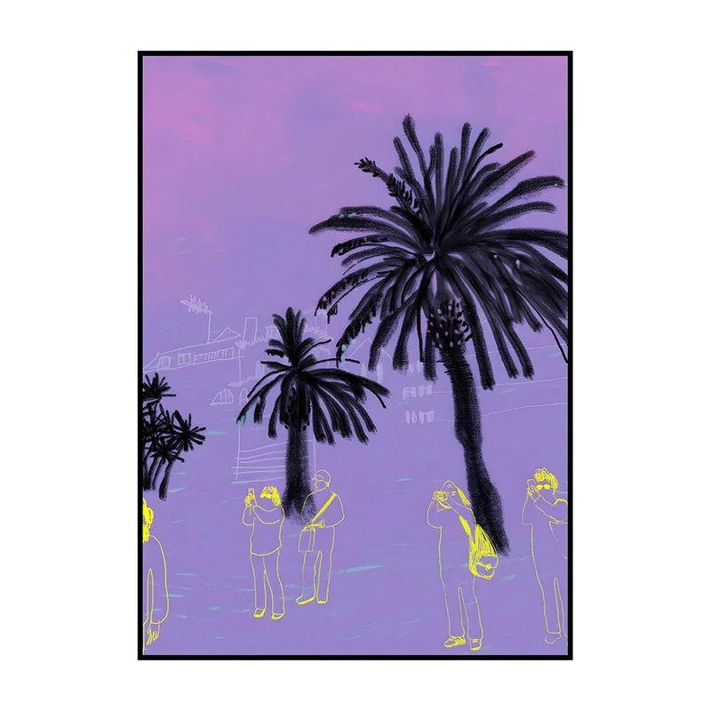 Abstract Cowboy Horseback Canvas Wall Art | Modern Home Decor