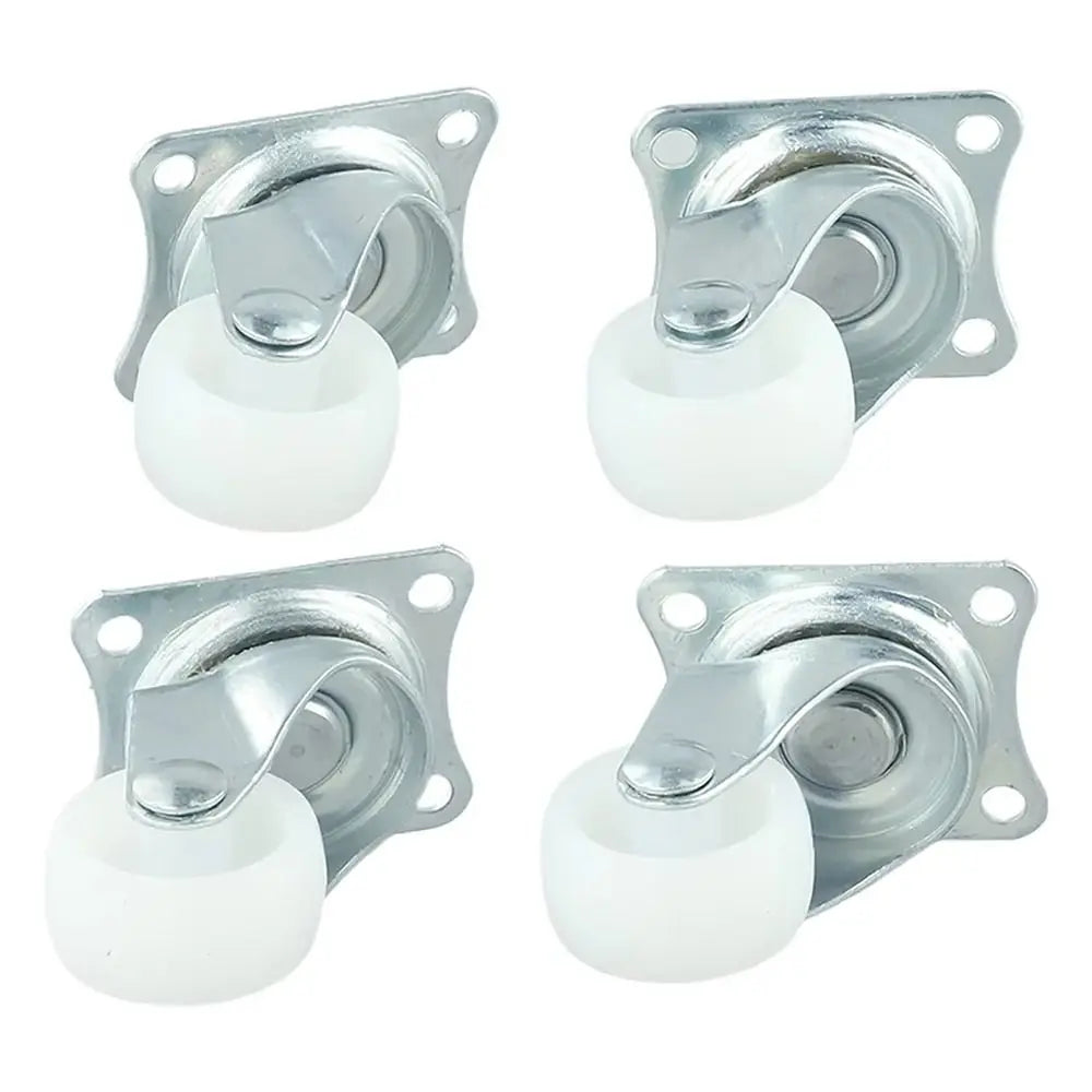 1/2/4Pcs New Heavy Duty Caster Wheel White Nylon Rubber 360 Degree Furniture Roller Furniture Carts Universal Swivel Casters Peaceful Pleasures Health and Wellness
