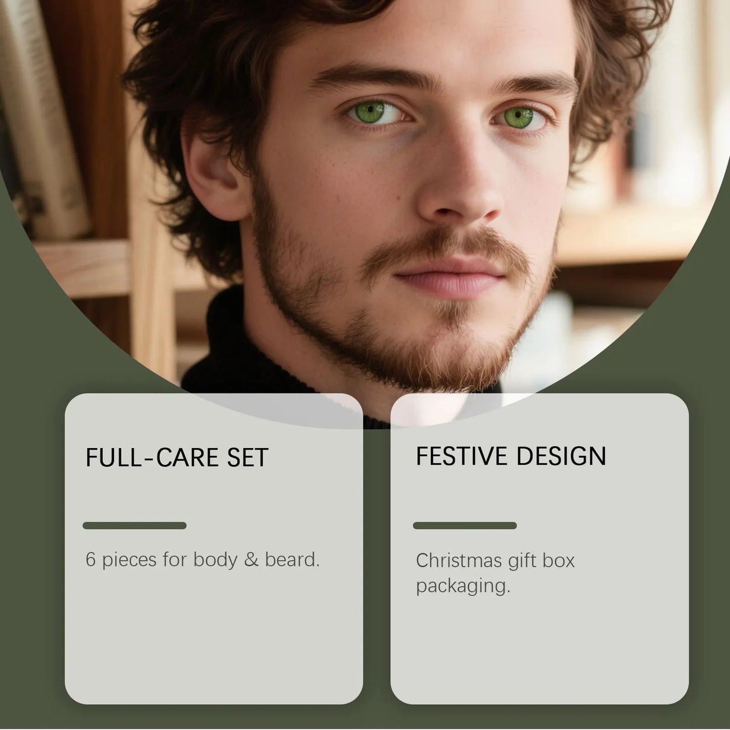 Men's 5-in-1 Grooming Gift Set – Beard, Body & Hand Care
