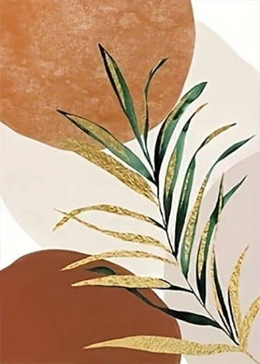 3-Piece Boho Palm Leaf Canvas Wall Art | Green Plant Prints