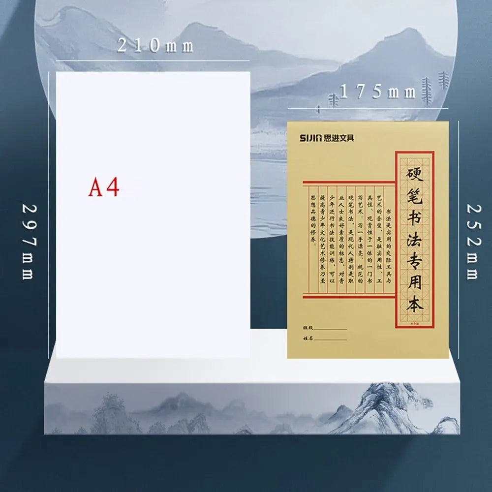 Typologies Calligraphy Practice Paper Rice Grid Durable Hard Pen Paper Multifunction Multi-purpose Chinese Copybook Students Peaceful Pleasures Health and Wellness