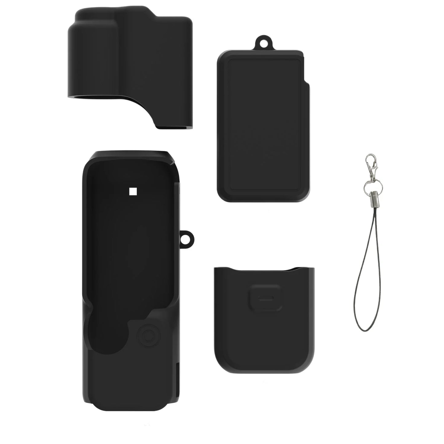Suitable For DJI Pocket4 Lens Protective Case Screen Protective Case Camera Protective Case Battery Protective Case Peaceful Pleasures Health and Wellness black