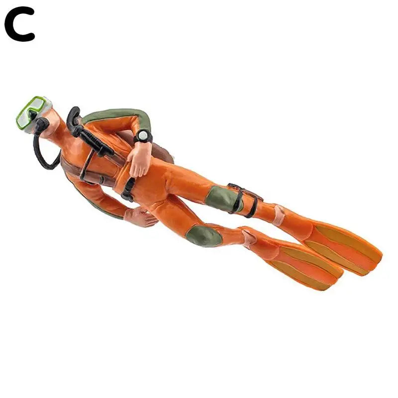 Plastic Seabed Exploration Diver Doll Scene Decoration Toys Miniature