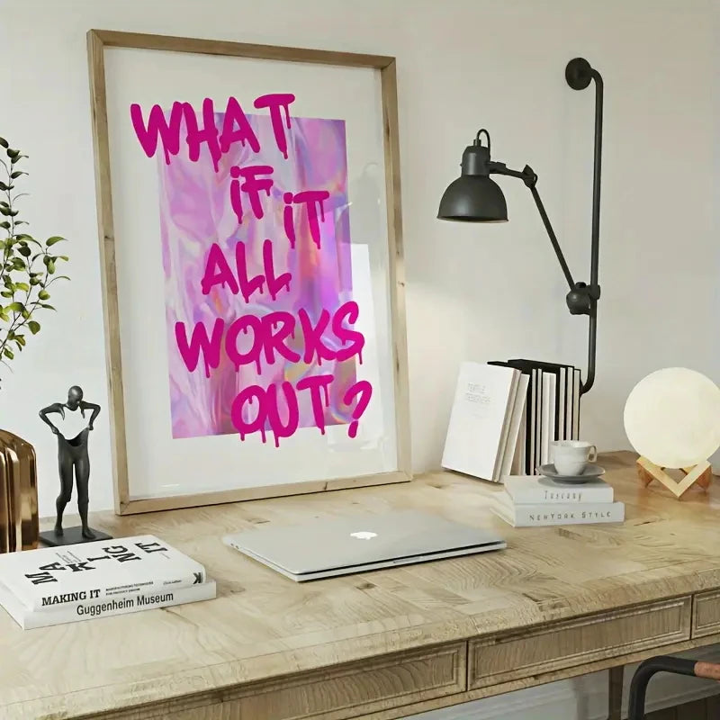 What If It All Works Out Wall Art Prints Canvas Painting Poster Picture For Living Bed Dining Kitchen Room Home Decor Peaceful Pleasures Health and Wellness