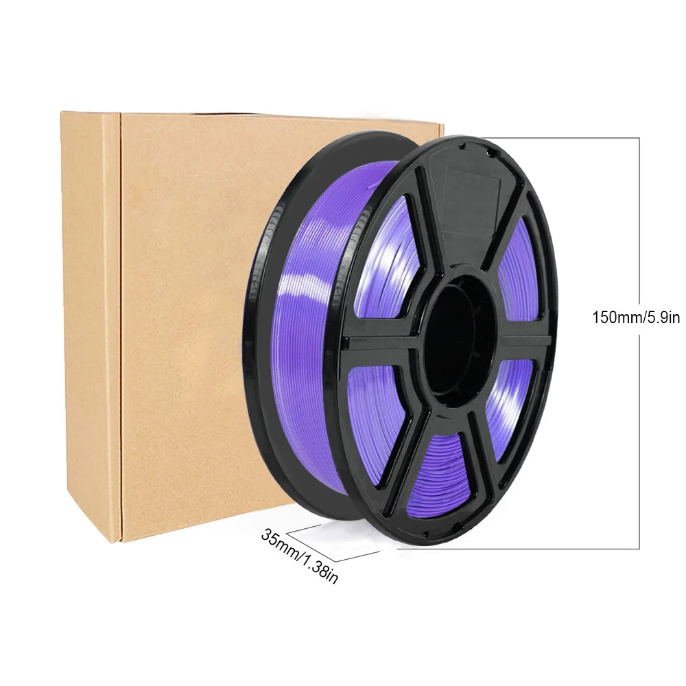 Dual Color Silver Purple PLA+ Filament 1.75mm 250G | 3D Maliang