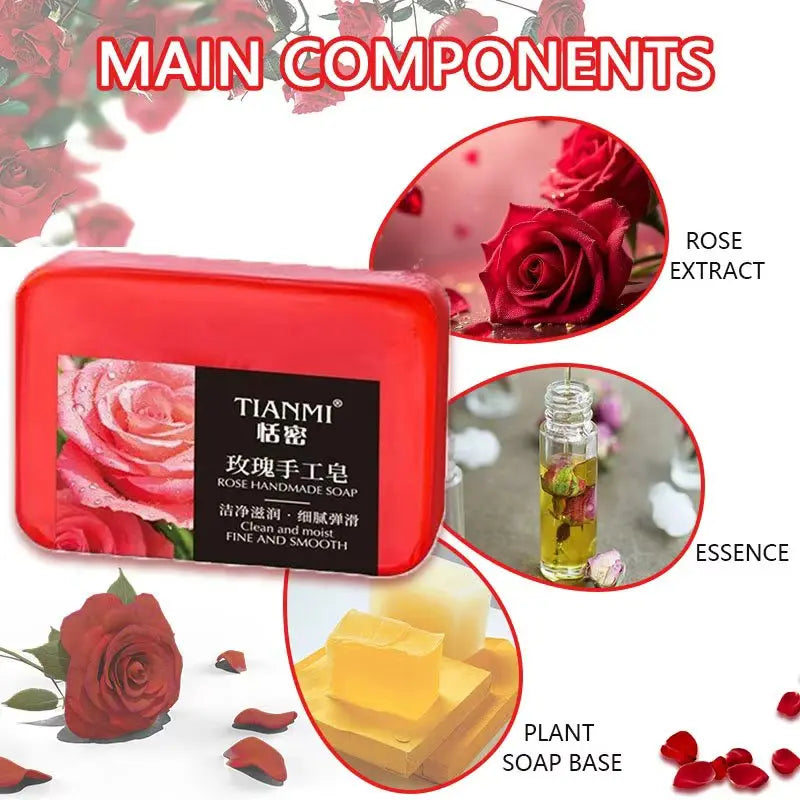 Rose Handmade Essence Soap 2-Pack – Cleanse & Moisturize