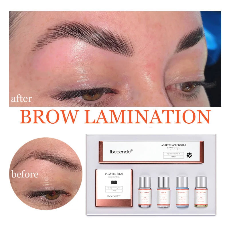 Pro Brow Lift Perming Eyebrow Lifting Brow Lamination Kit with Cling Film Nutrition Keratin Perming Lotion for Home Use Peaceful Pleasures Health and Wellness