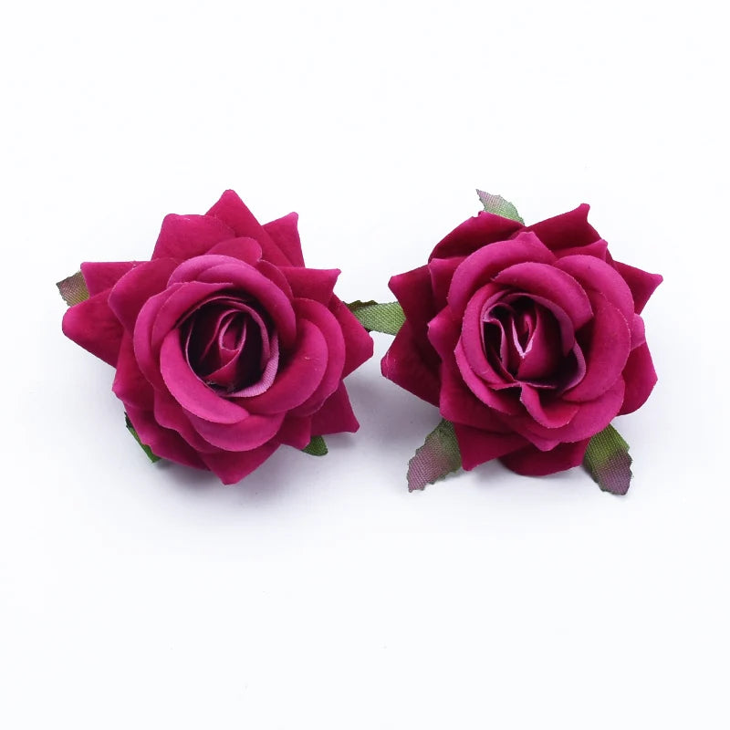 50/100 Pcs Silk Artificial Rose Heads – Wedding & Home Décor