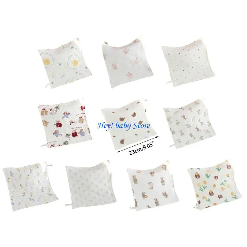 4-Layer Baby Square Towel | Burp Cloth, Bib & Face Towel