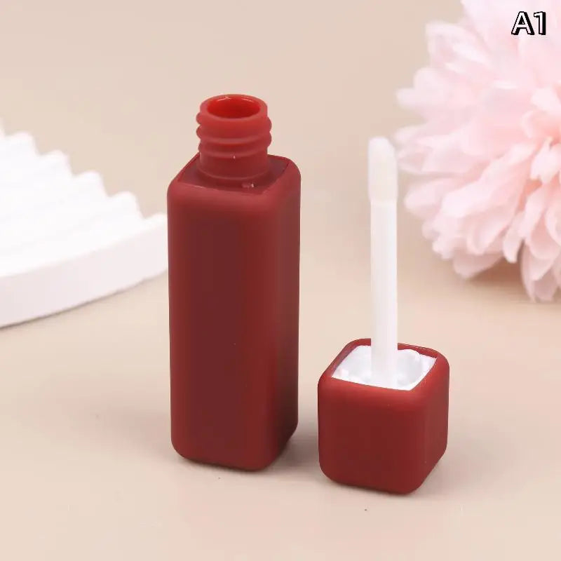 5ml Square Refillable Lip Gloss Tube with Brush Wand | DIY
