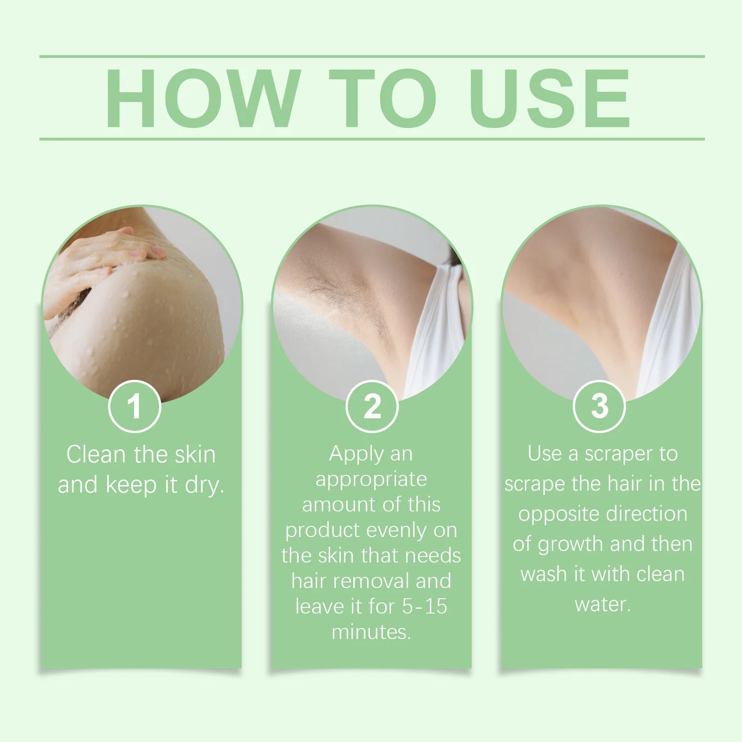 120g Gentle Hair Removal Cream | Aloe & Glycerin, Pore Shrink
