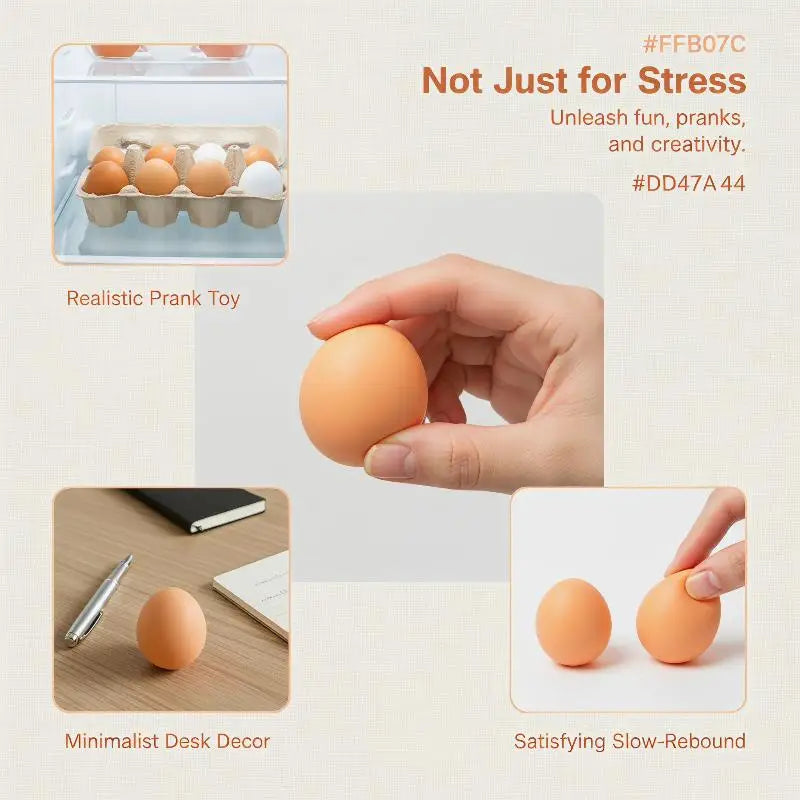 Soft Fake Egg Squeeze Toy | Stress Relief Sensory Fidget