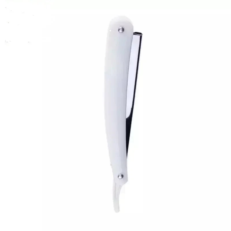Manual Shaver, Two Color, Professional Stainless Steel Sharp, Shave Beard Cutter, Folding Shaving Knife, Salon Razor Holder Peaceful Pleasures Health and Wellness China Mainland 02-white
