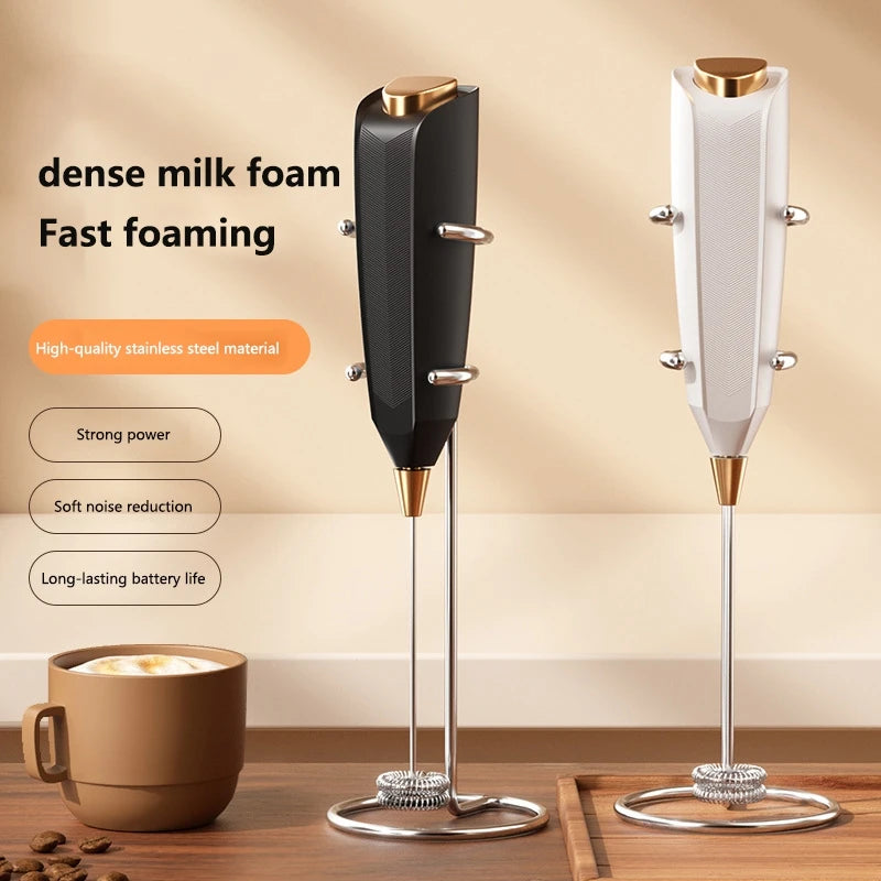 3-in-1 Wireless Electric Milk Frother Handheld Coffee Foam Maker Battery Powered Fast 15s Frothing Suitable For Lattes Peaceful Pleasures Health and Wellness