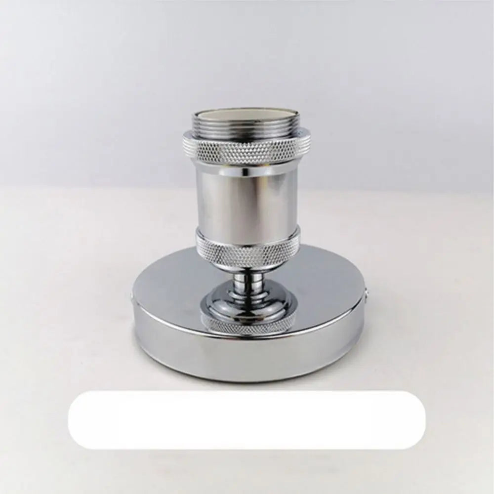 New Polished Metal Lamp Bases Vintage Retro E27 Lamp Holder Light Socket Lamp Holder Lamp Bulb Socket Peaceful Pleasures Health and Wellness silver ceramic