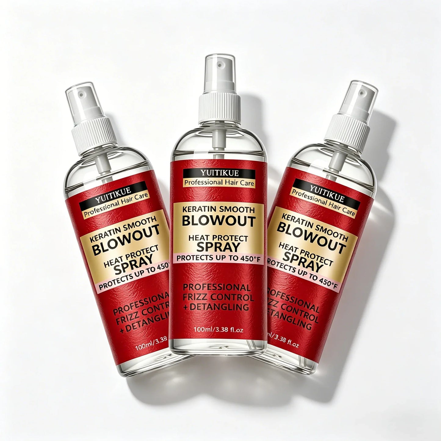 YUITIKUE Keratin Heat Protect Spray – 450°F Frizz Control