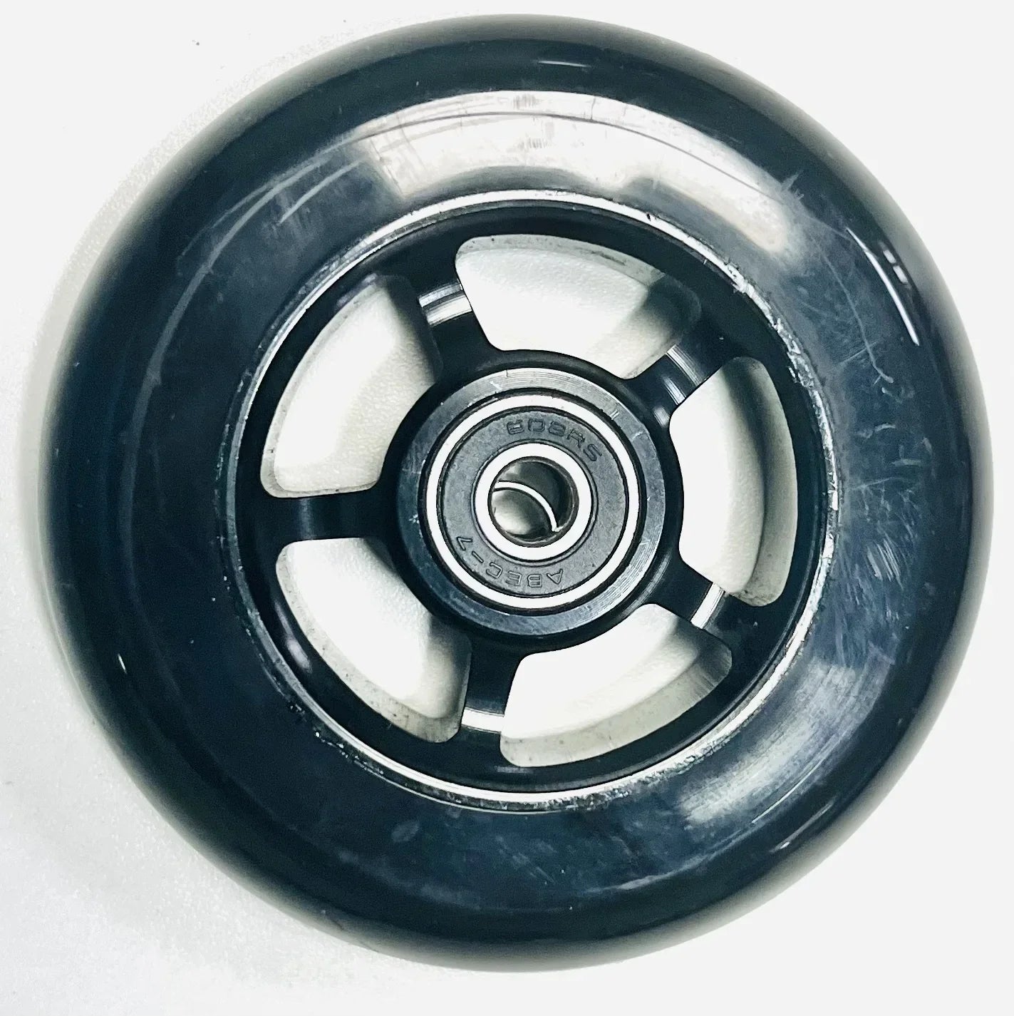 100mm Scooter Wheels with Bearings – Aluminum PU 2-Pack