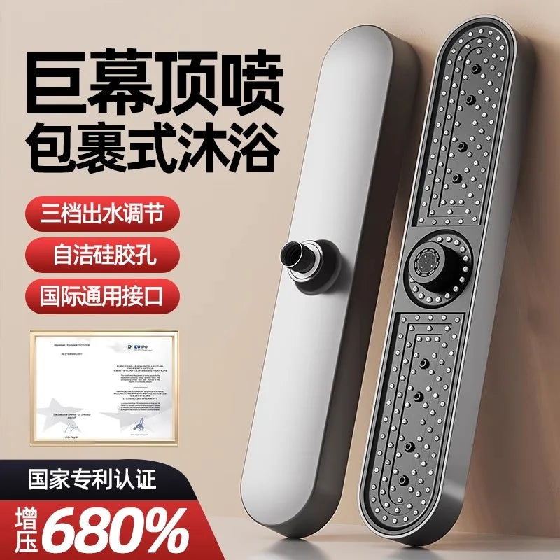 19" Luxury Rainfall Shower Head | 3 Mode High Pressure Water Saving